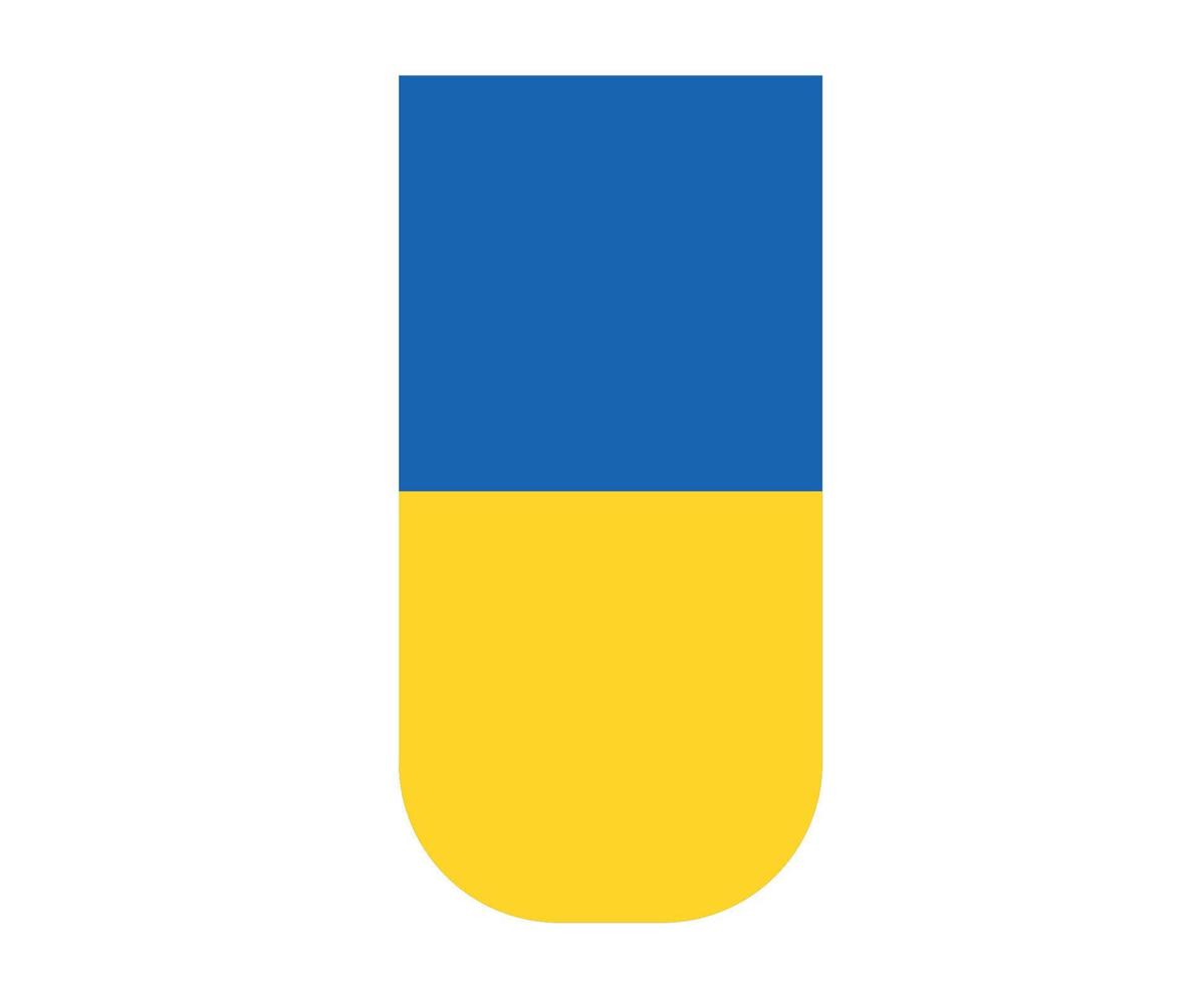 ucraina emblema nastro bandiera simbolo design nazionale europa vettore astratto illustrazione