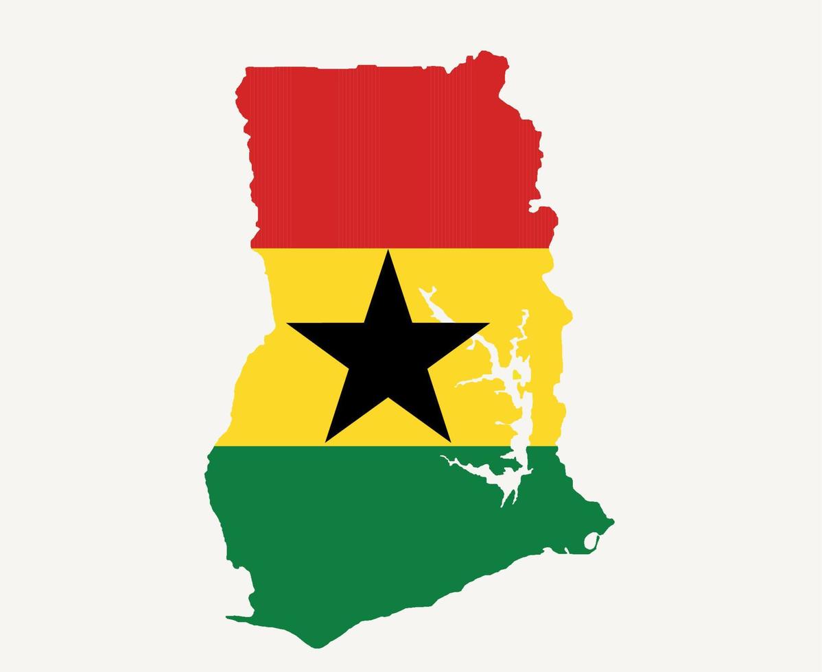ghana bandiera nazionale africa emblema mappa icona illustrazione vettoriale elemento di disegno astratto