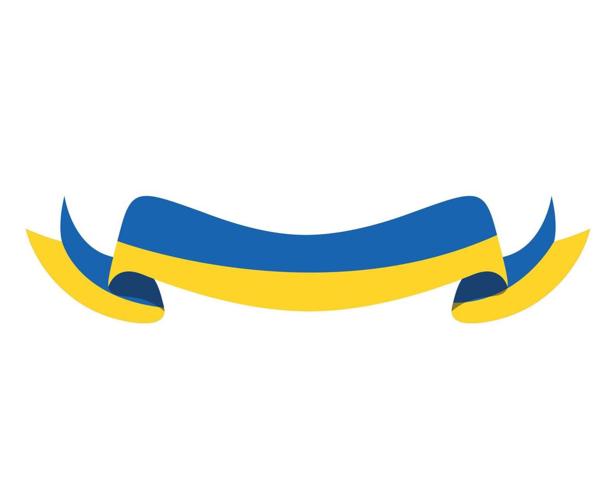 ucraina nastro bandiera emblema nazionale europa design simbolo vettore illustrazione astratta