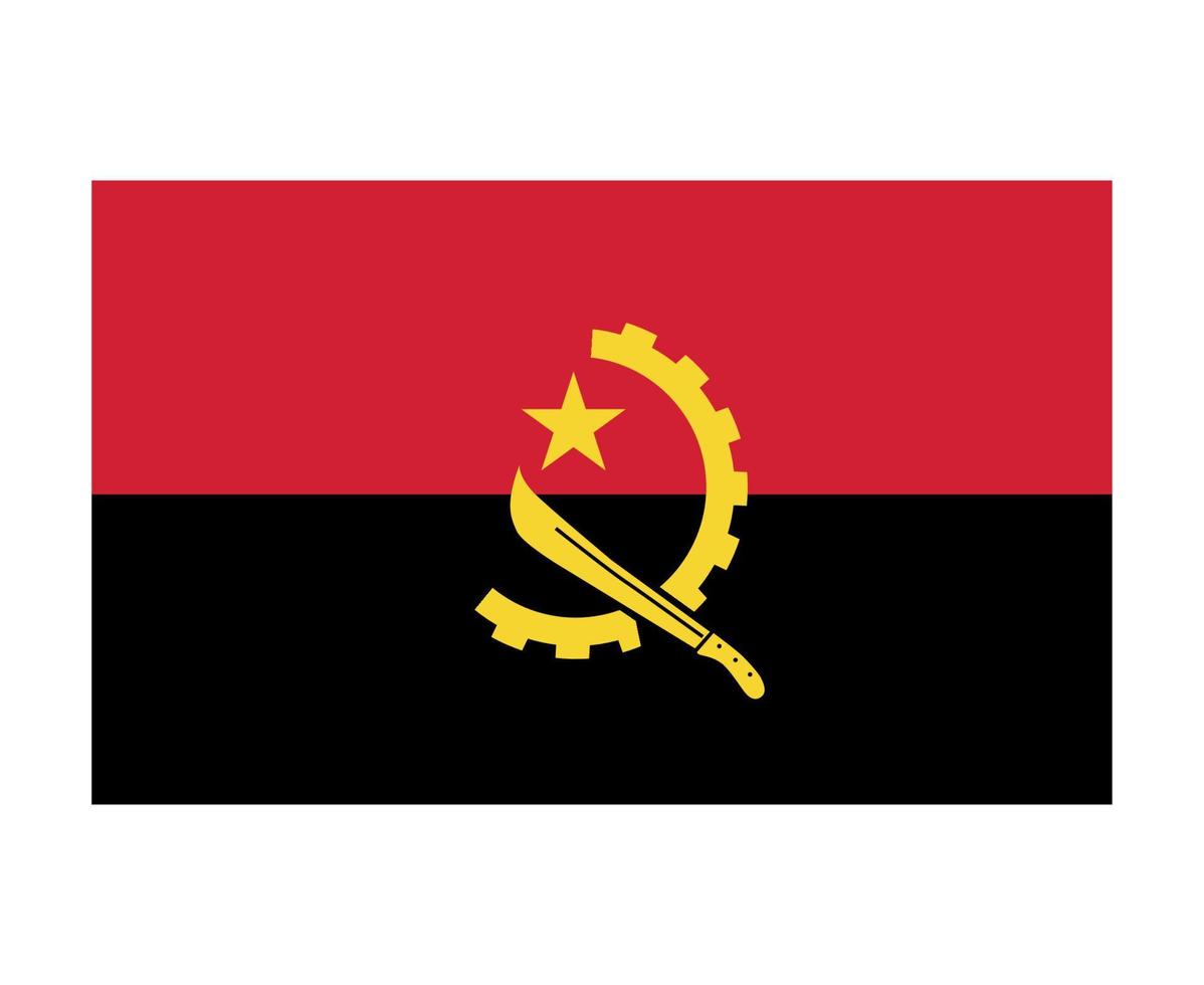 angola bandiera nazionale africa emblema simbolo icona illustrazione vettoriale elemento di design astratto