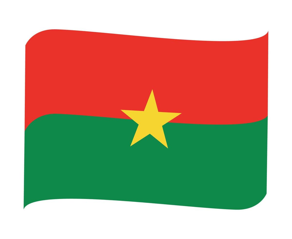 Burkina Faso bandiera nazionale africa emblema nastro icona illustrazione vettoriale elemento di design astratto