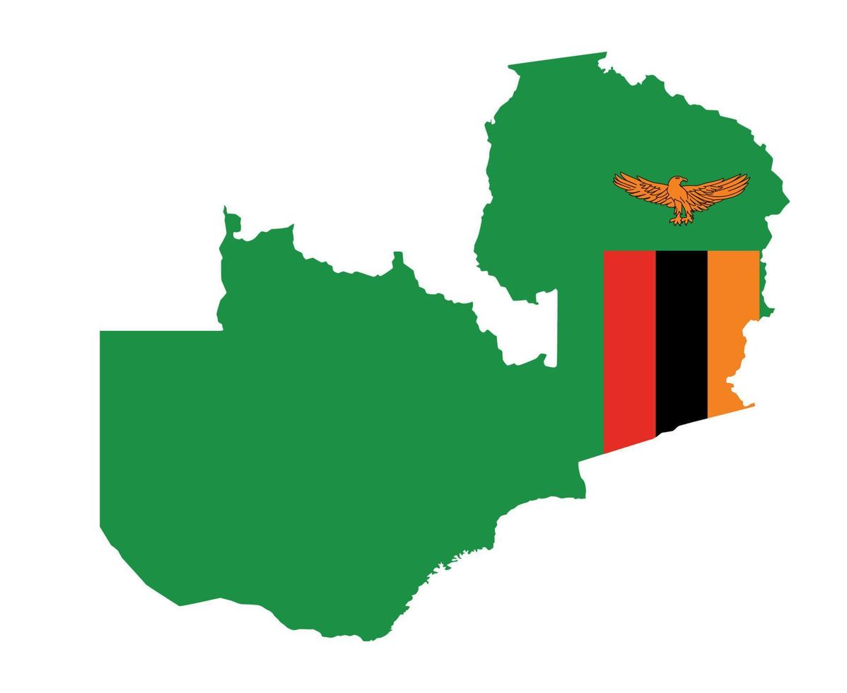 zambia bandiera nazionale africa emblema mappa icona illustrazione vettoriale elemento di disegno astratto