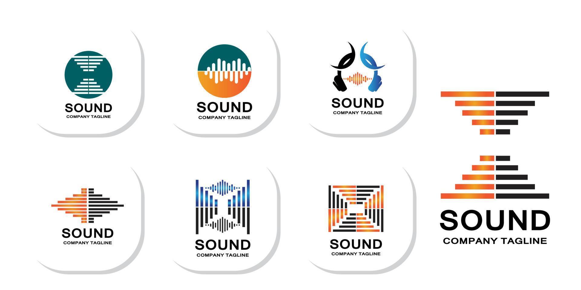 icona di vettore del logo del suono di musica semplice