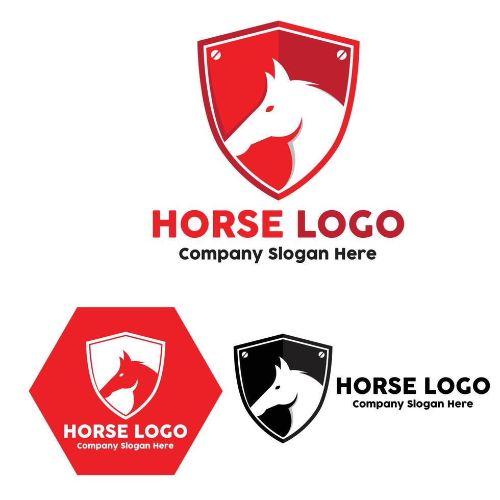 vettore del logo del cavallo, evento sportivo mondiale, corse di velocità, illustrazione del design degli animali