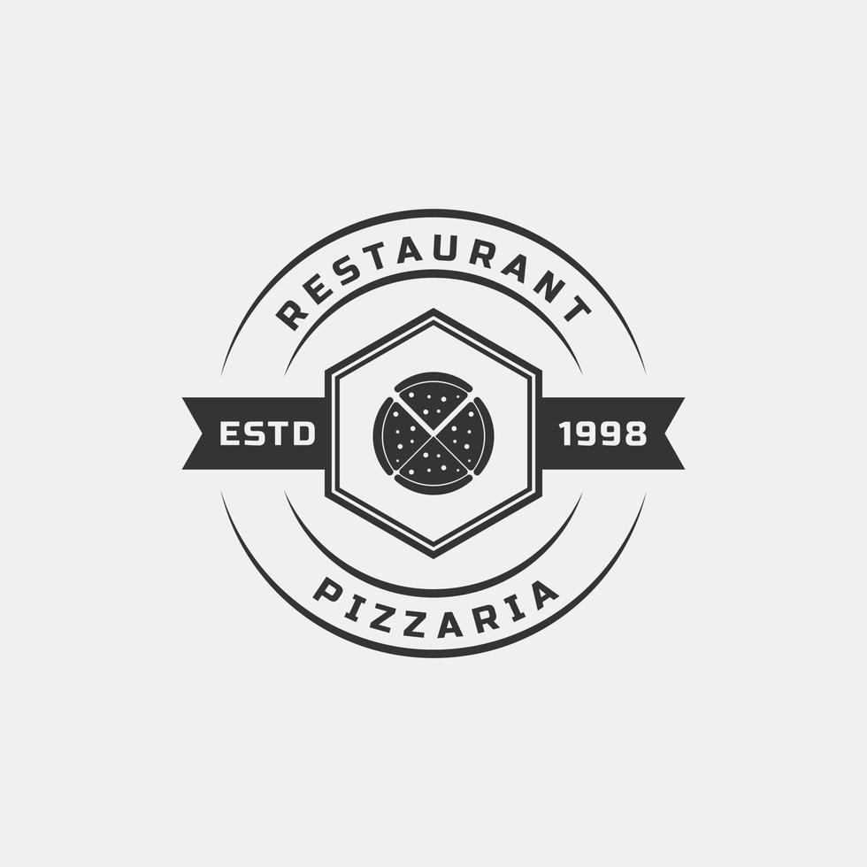 elemento di design dell'etichetta del ristorante fast food distintivo retrò vintage vettore