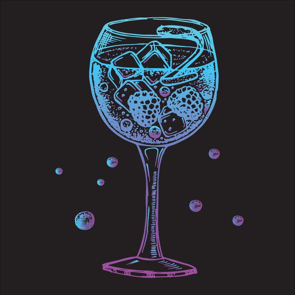 cocktail alcolici, illustrazioni disegnate a mano. vettore