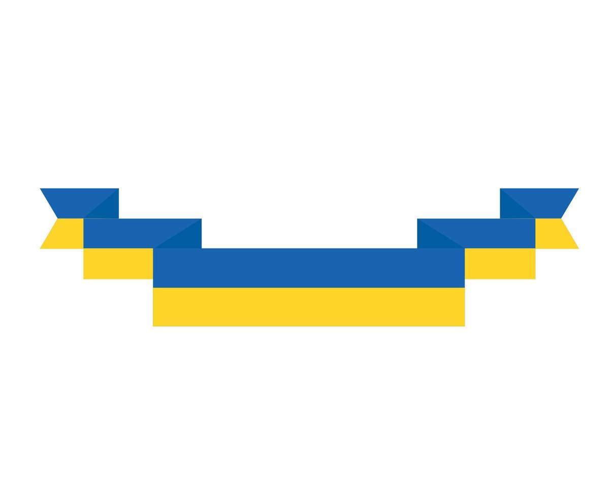 ucraina nastro emblema bandiera nazionale europa icona design simbolo vettore illustrazione astratta