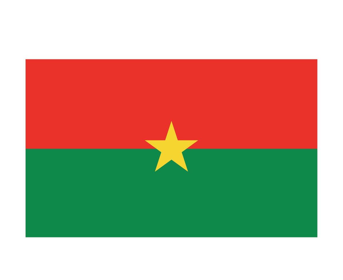 Burkina Faso bandiera nazionale africa emblema simbolo icona illustrazione vettoriale elemento di disegno astratto