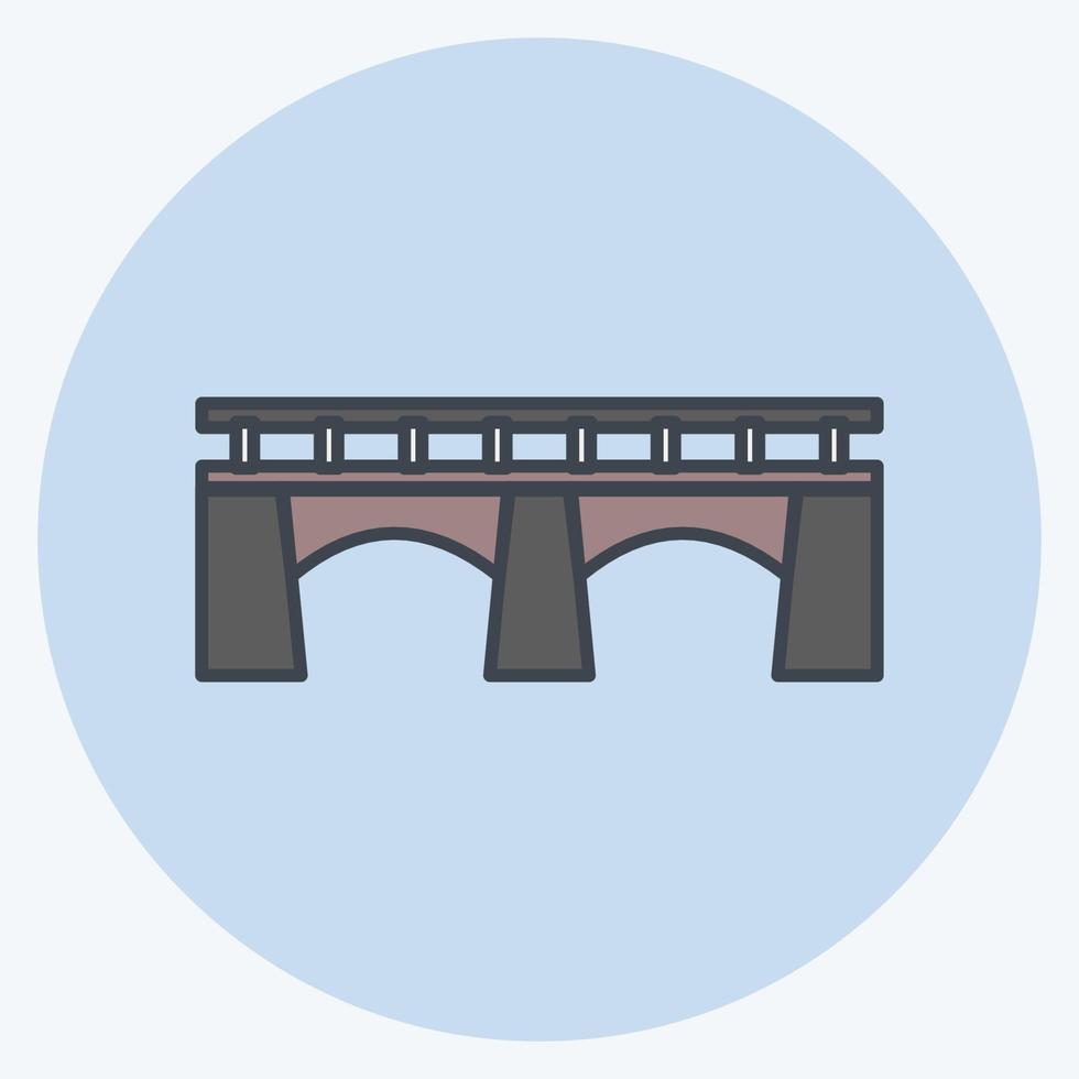 icona ponte. adatto per l'istruzione simbolo. stile compagno di colore. design semplice modificabile. vettore del modello di progettazione. semplice illustrazione