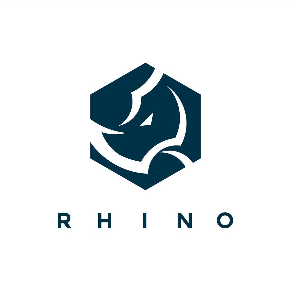 vettore logo rinoceronte per la tua azienda o azienda