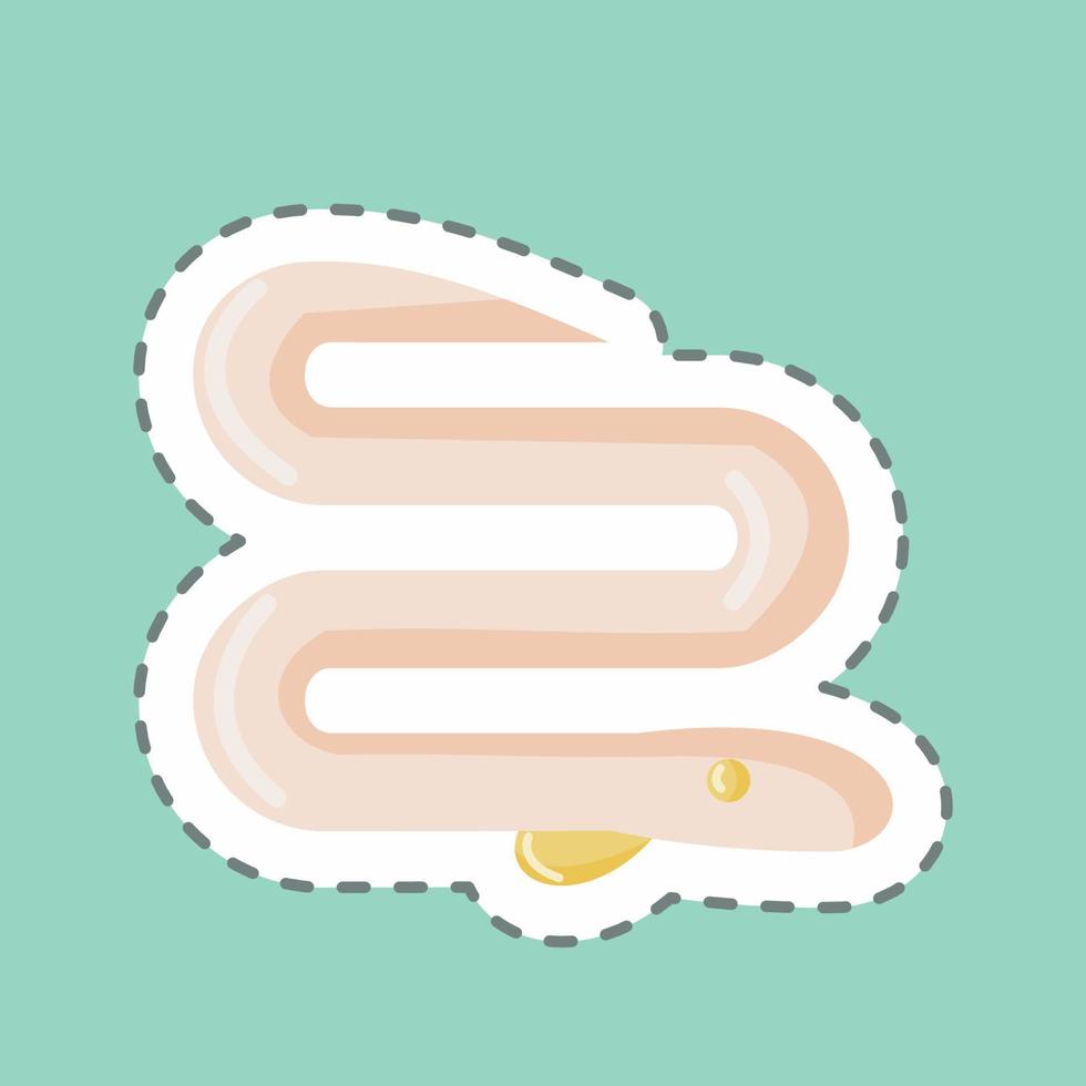 anguilla tagliata con linea di adesivi. adatto alla carne. design semplice modificabile. vettore del modello di progettazione. semplice illustrazione