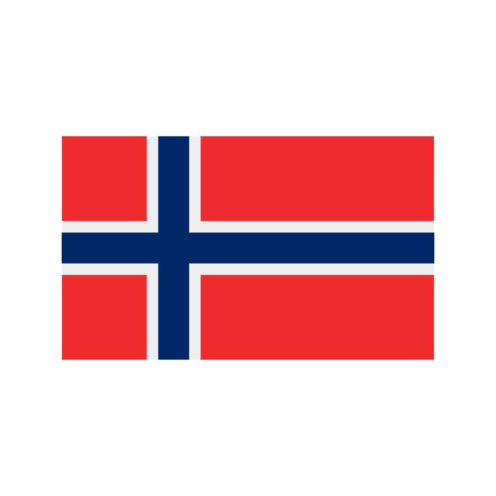 icona multicolore piatta della norvegia vettore