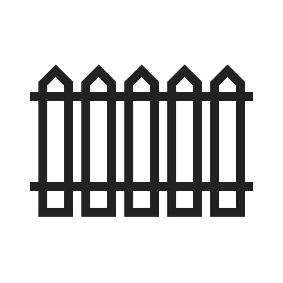 icona linea di recinzione vettore