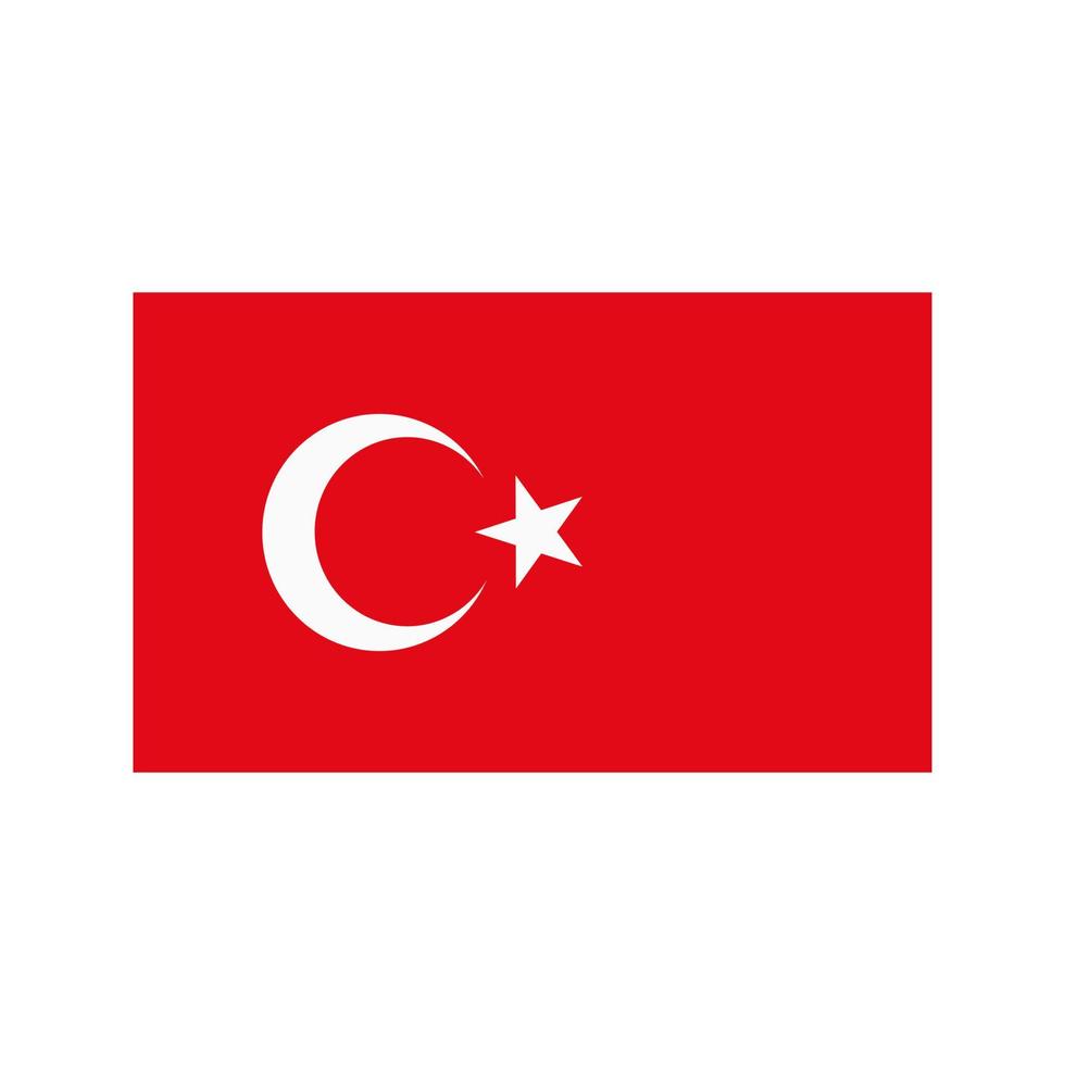 icona multicolore piatta della Turchia vettore
