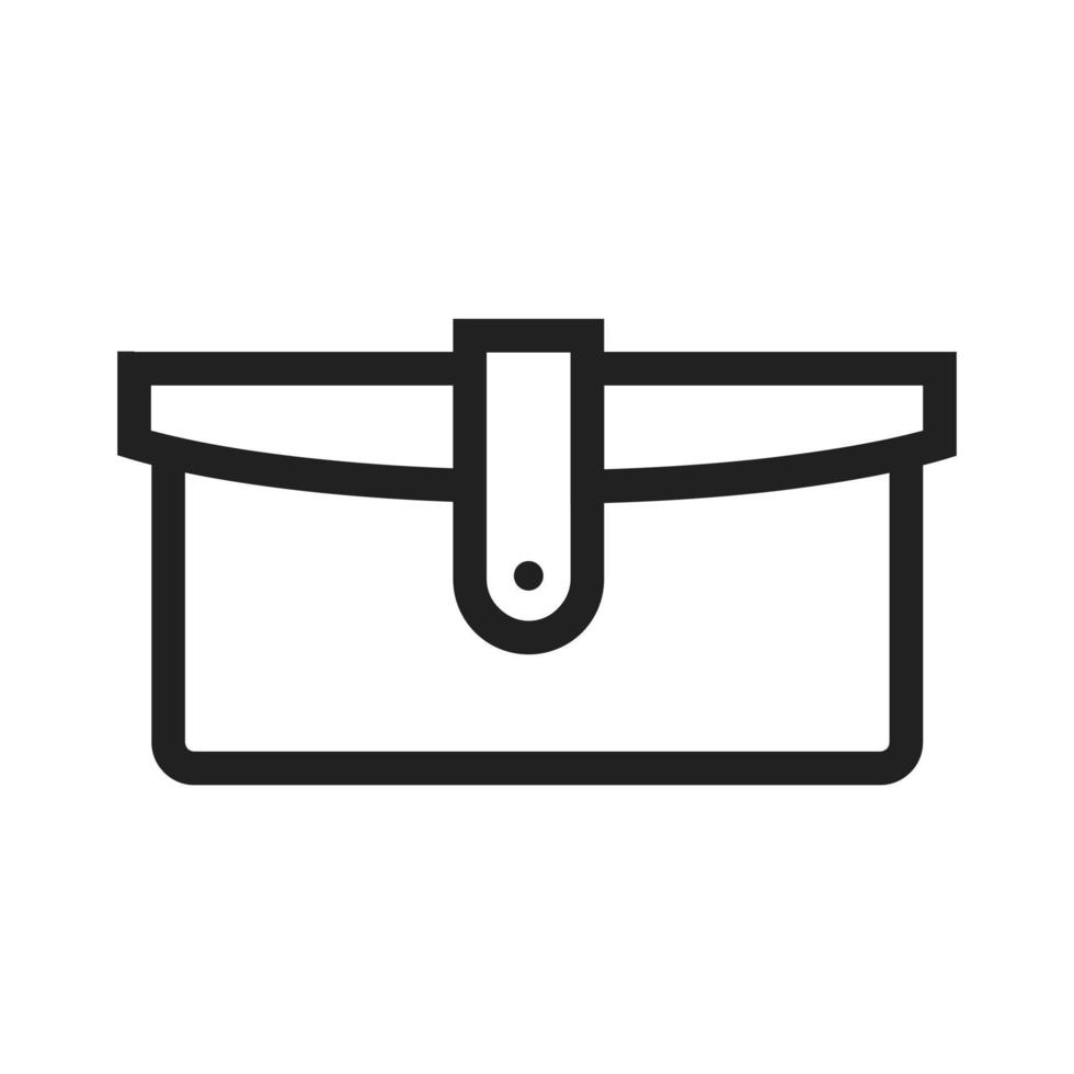 icona della linea del portafoglio vettore
