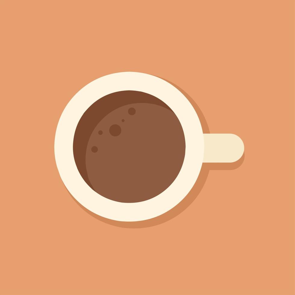 illustrazione calda dell'icona di vettore piatto della tazza di caffè