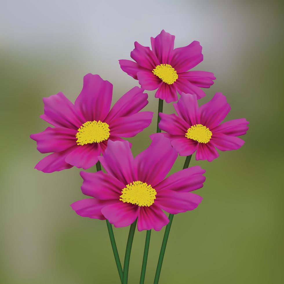 fiore di marguerite realistico nel vettore