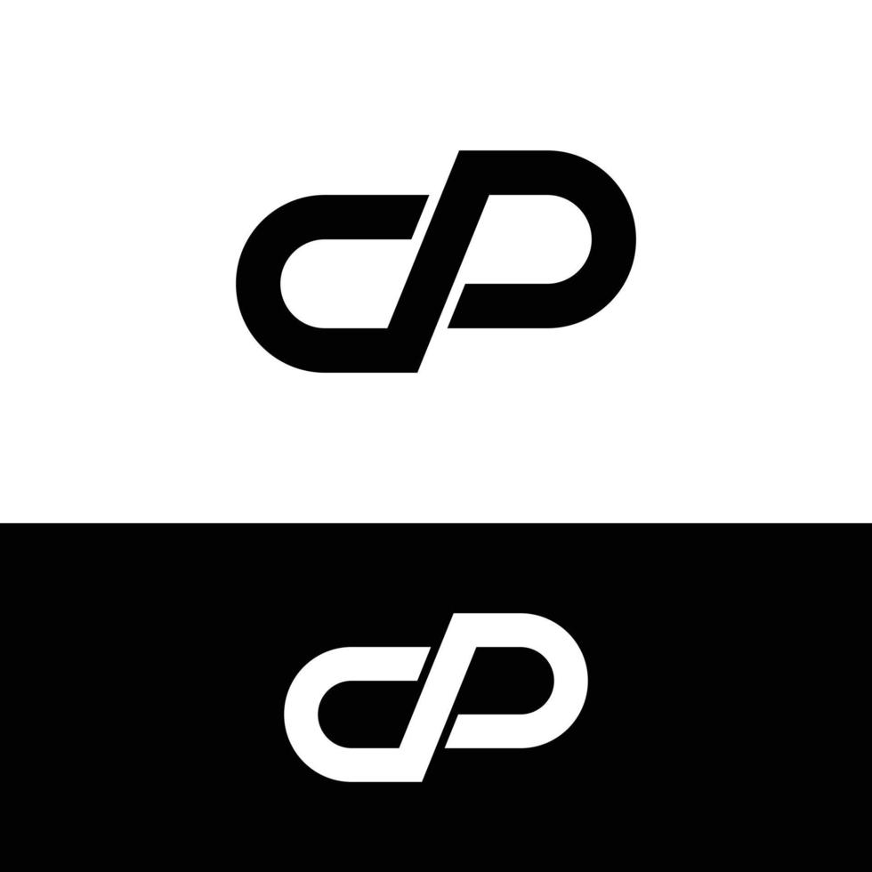 cp cp pc lettera monogramma modello di progettazione del logo iniziale. adatto per sport generali, fitness, costruzione, società finanziaria, affari, negozio aziendale, abbigliamento in semplice stile moderno, logo design. vettore