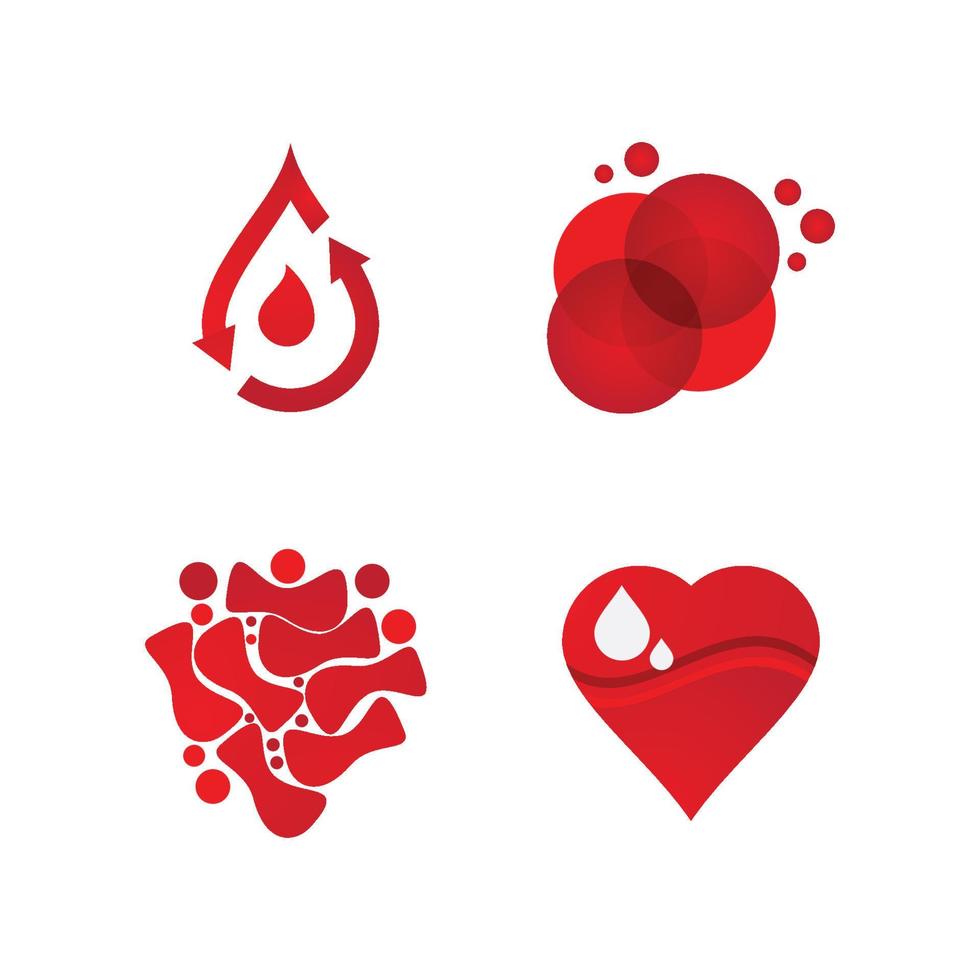 logo di illustrazione del sangue vettore