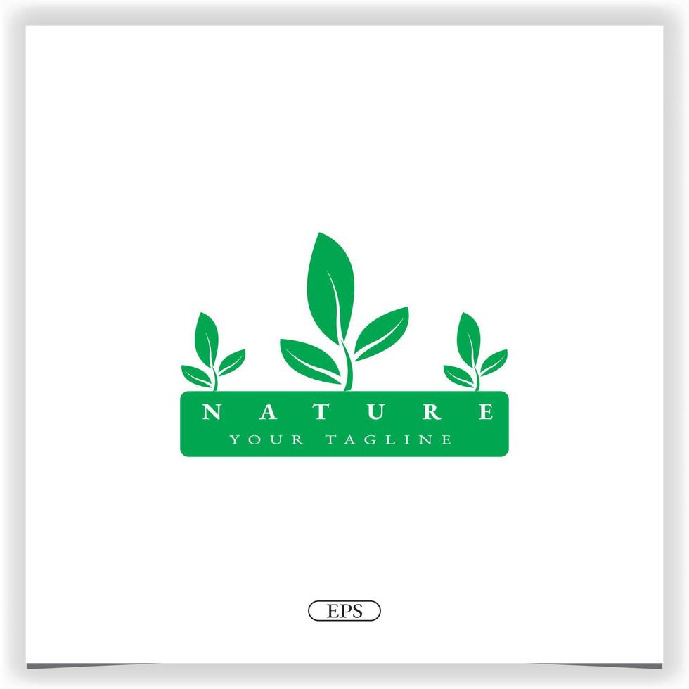 natura pianta logo premium elegante modello vettoriale eps 10