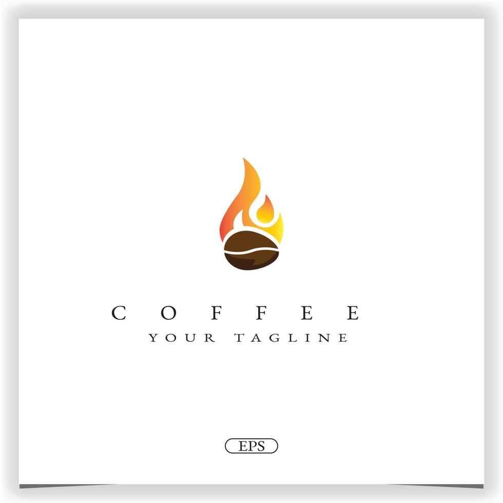 brucia chicco di caffè logo premium elegante modello vettoriale eps 10