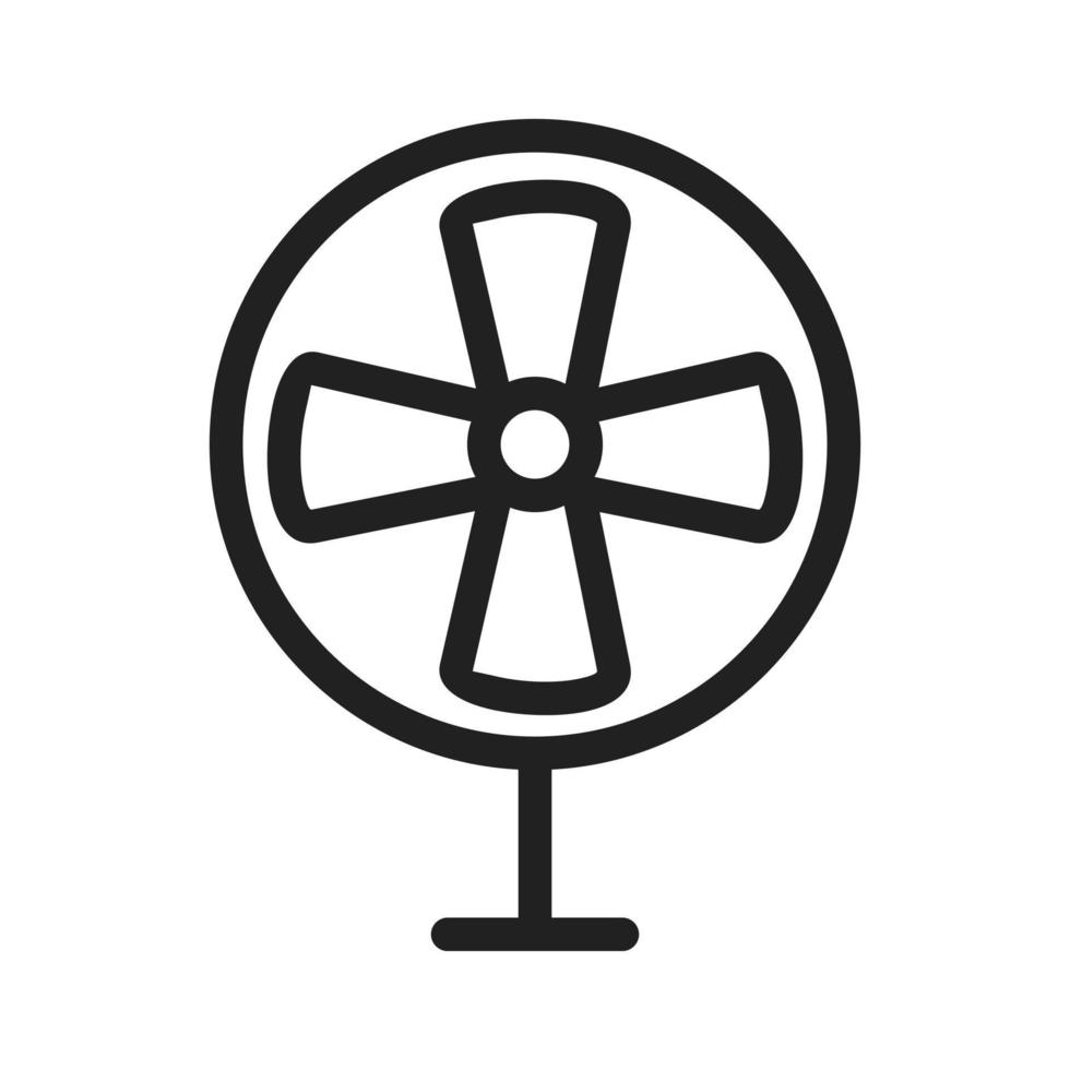 icona della linea del ventilatore elettrico vettore
