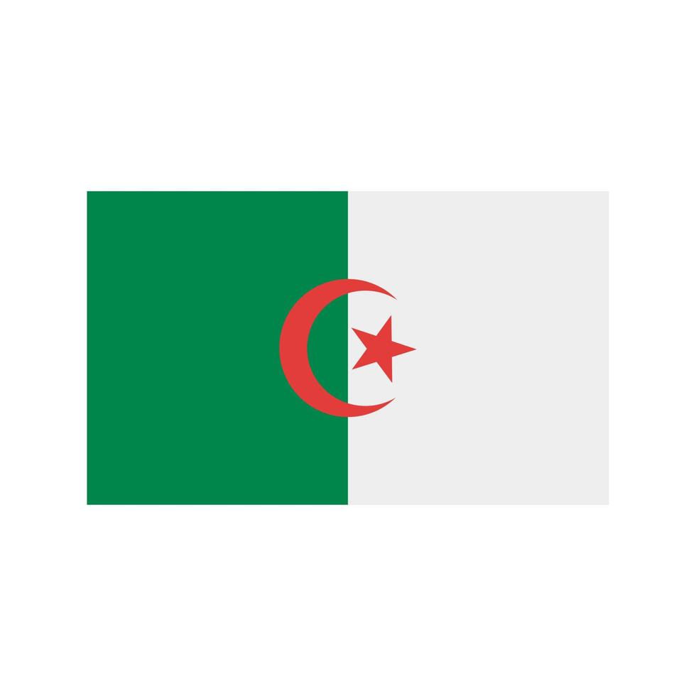icona multicolore piatta algeria vettore