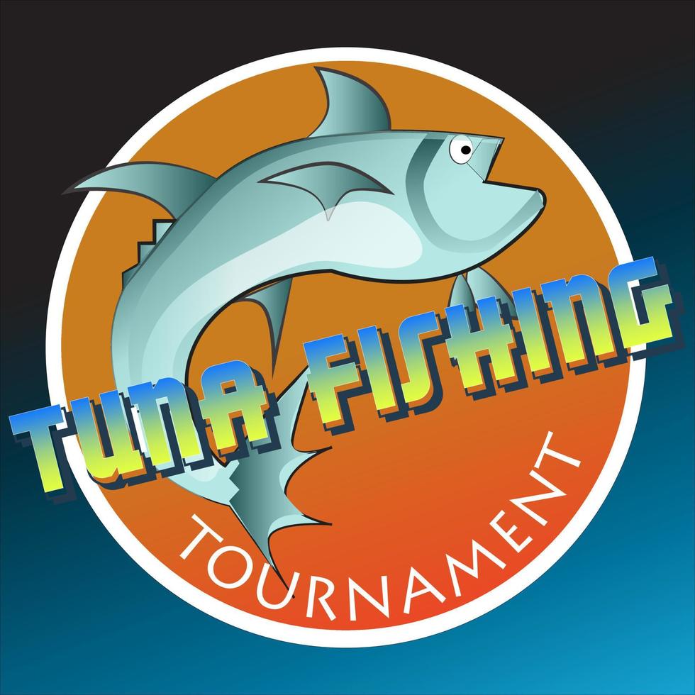 distintivo del torneo di pesca vettore