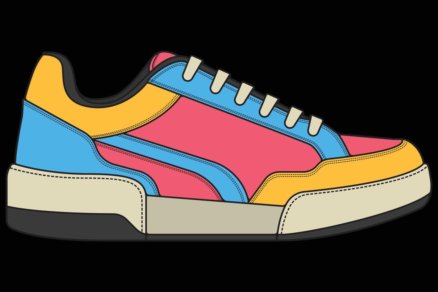 scarpe da ginnastica vettoriali per l'allenamento, illustrazione vettoriale di scarpe da corsa. scarpe sportive colore pieno.