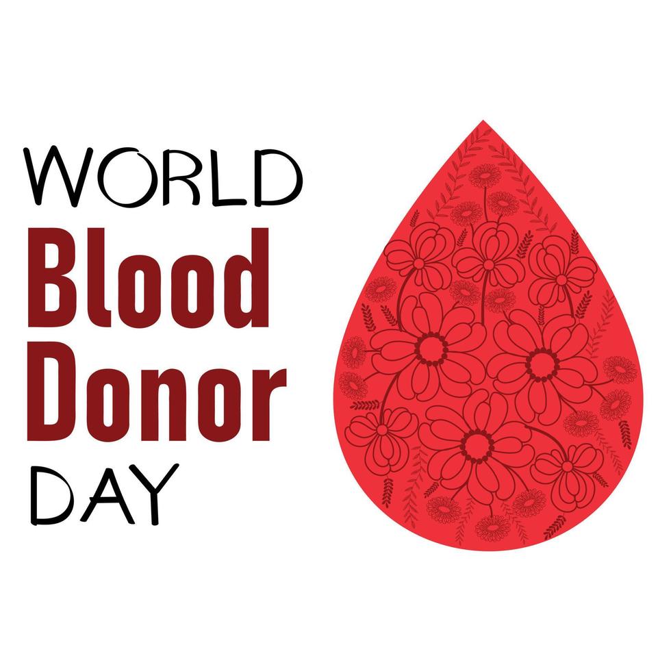 poster della giornata mondiale del donatore di sangue vettore