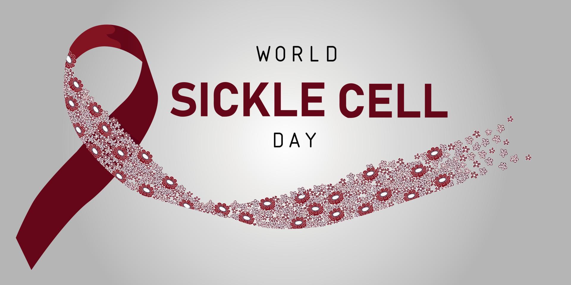 banner della giornata mondiale dell'anemia falciforme vettore