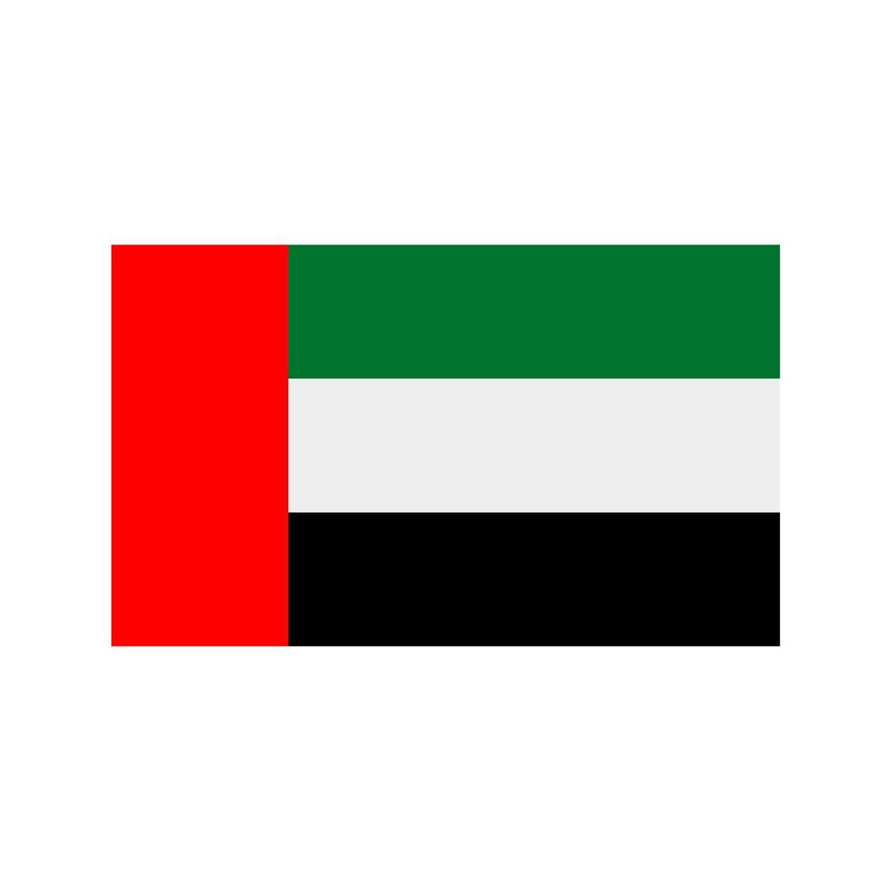 icona multicolore piatta degli emirati arabi uniti vettore