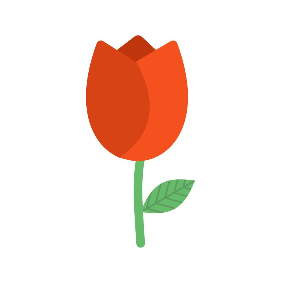 icona multicolore piatto tulipano vettore