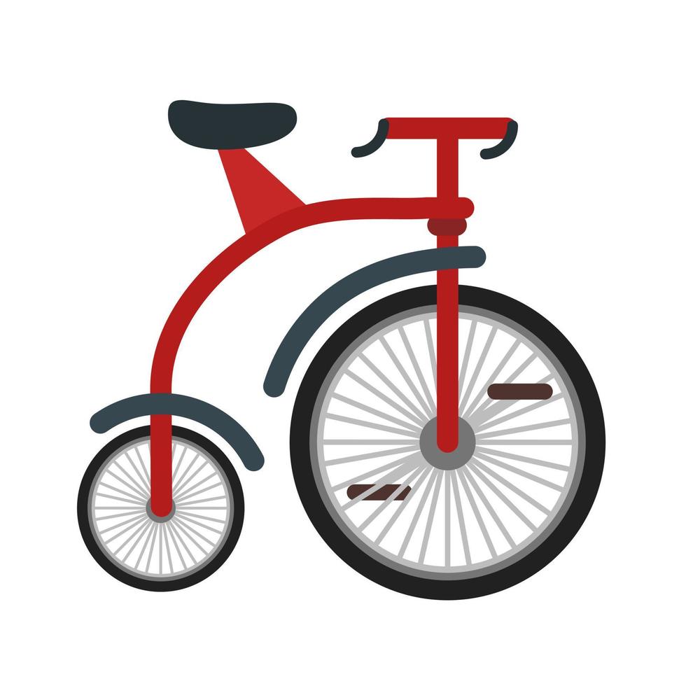 icona multicolore piatta della bicicletta vettore