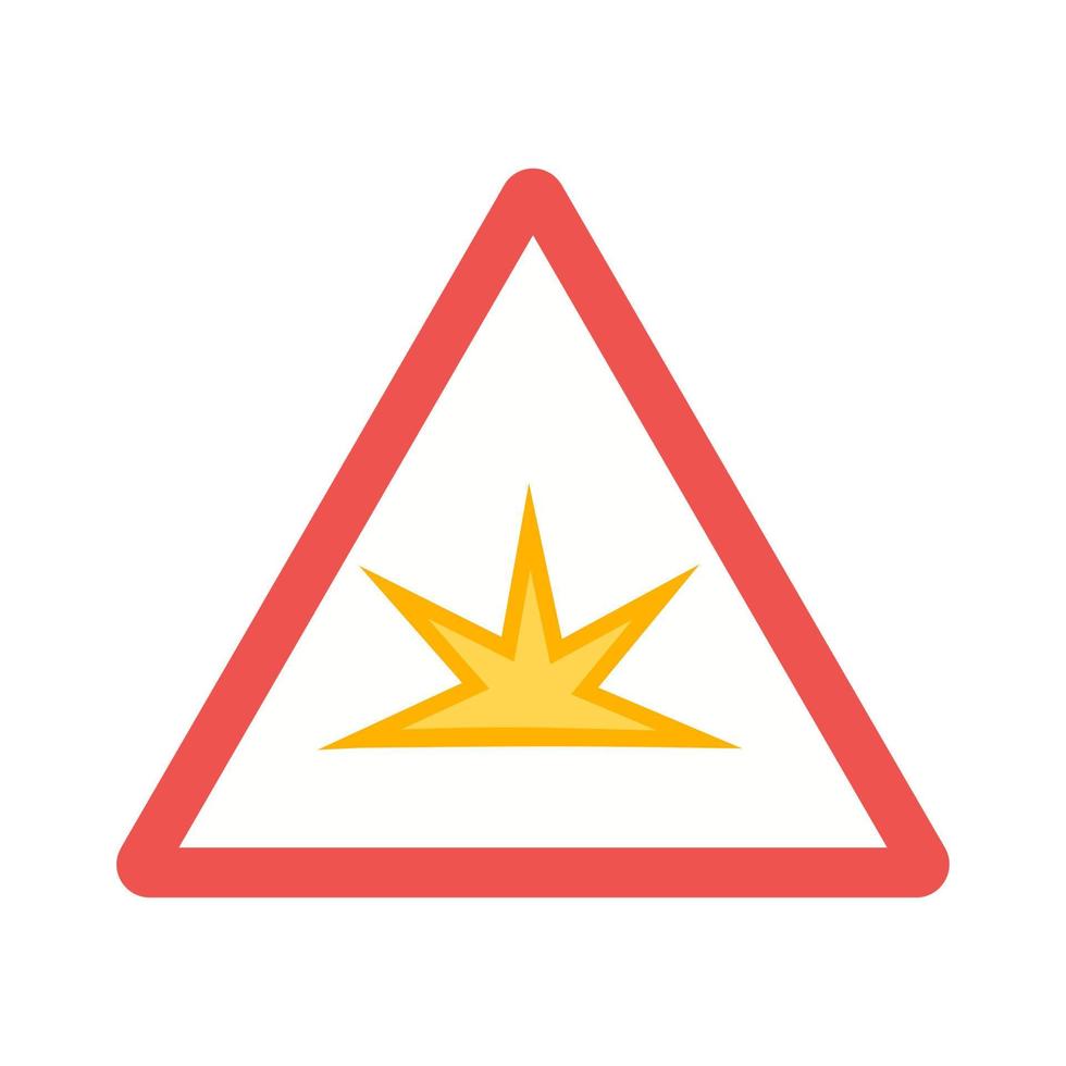 pericolo di saldatura icona flash piatta multicolore vettore