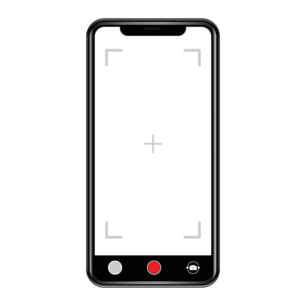 mockup trasparente per la registrazione di video per telefoni cellulari intelligenti vettore