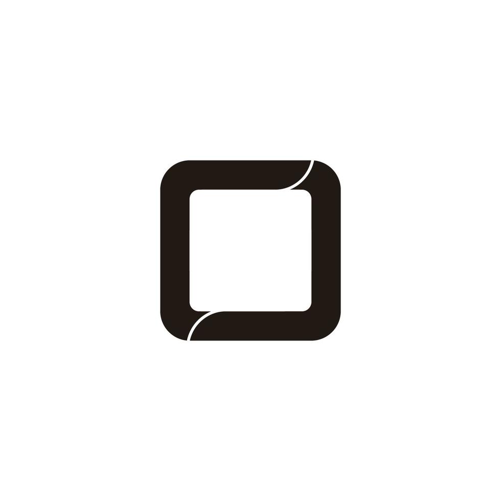 lettera cc collegata cornice quadrata semplice logo geometrico vettore