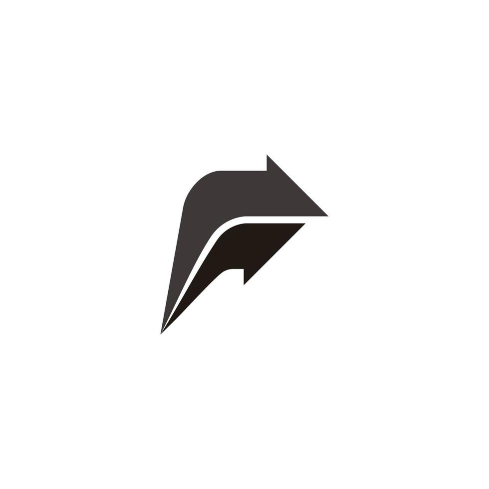 astratto lettera f frecce movimento logo geometrico vettore