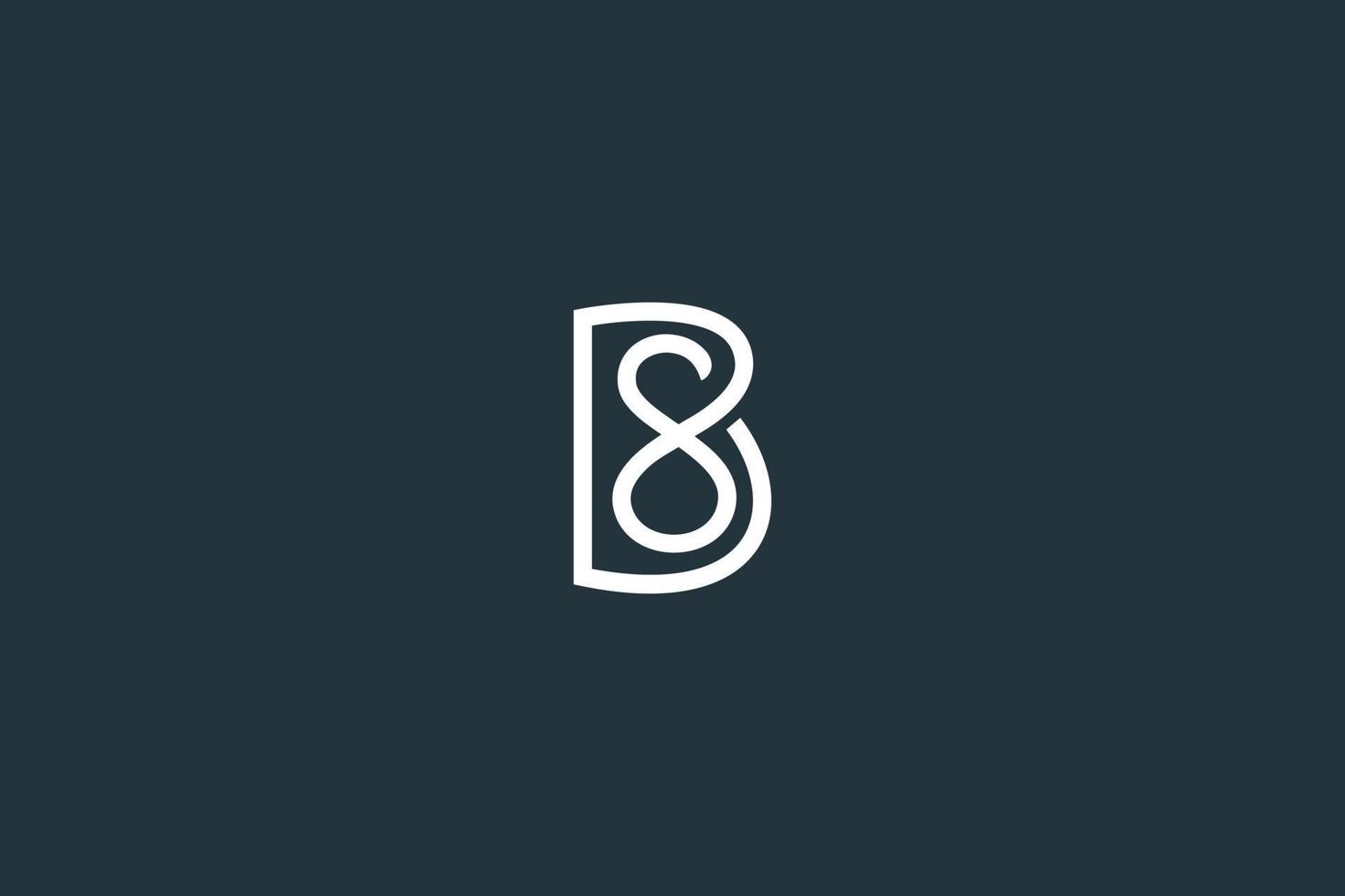 semplice modello vettoriale di progettazione del logo del monogramma bs o sb