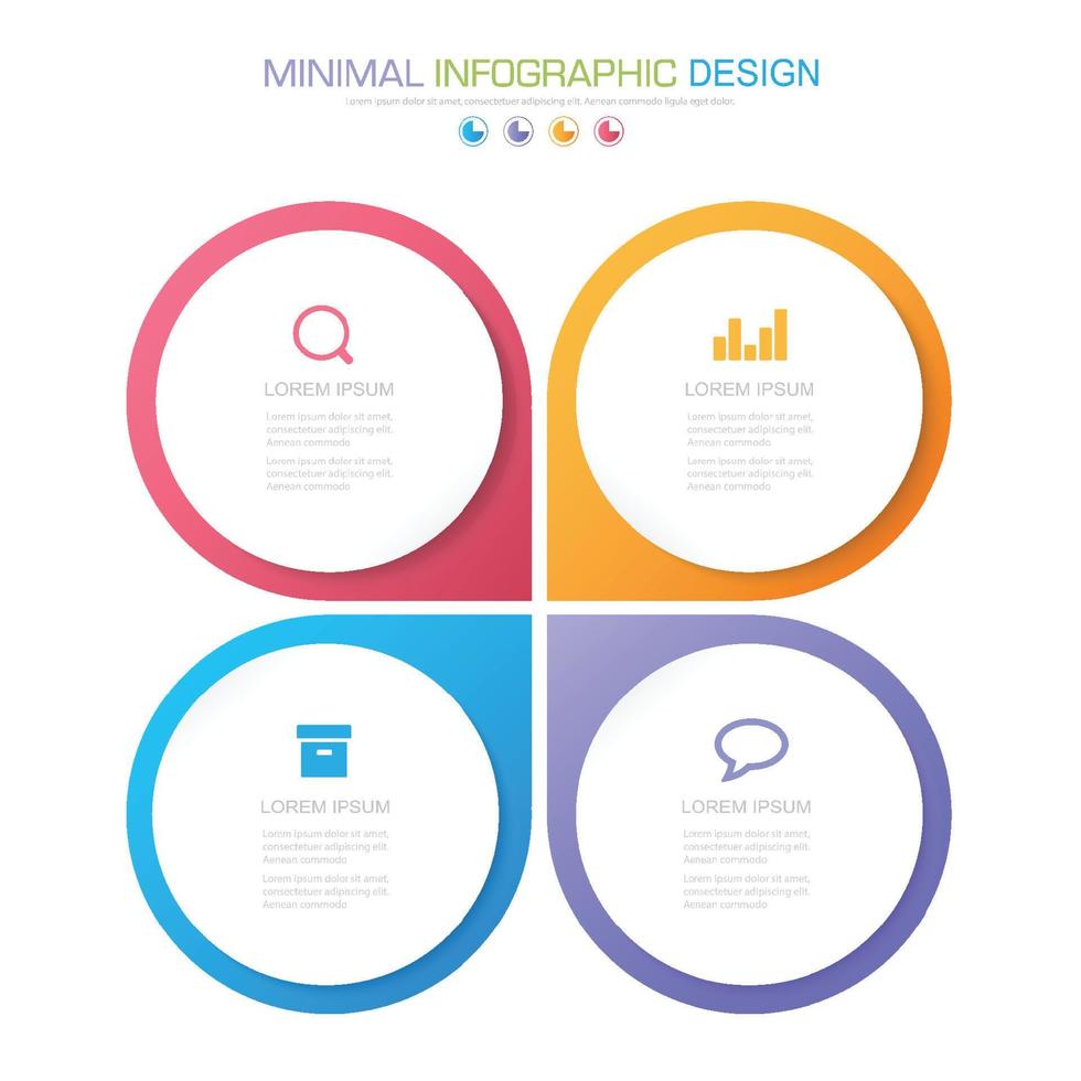 modello di infografica aziendale con icona, illustrazione del design vettoriale