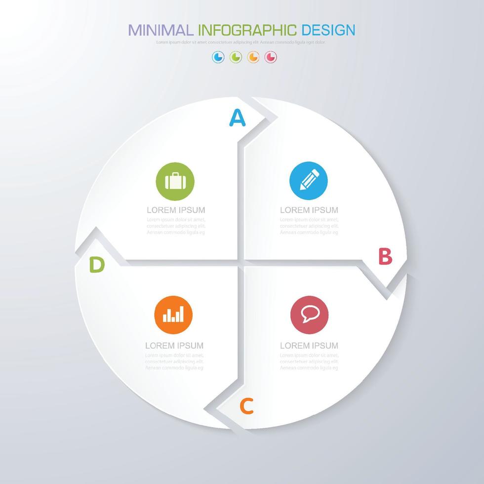 modello di infografica aziendale con icona, illustrazione del design vettoriale