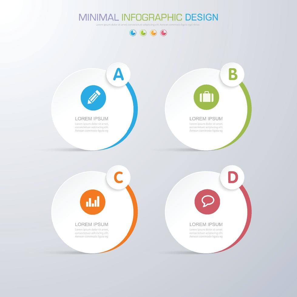 modello di infografica aziendale con icona, illustrazione del design vettoriale