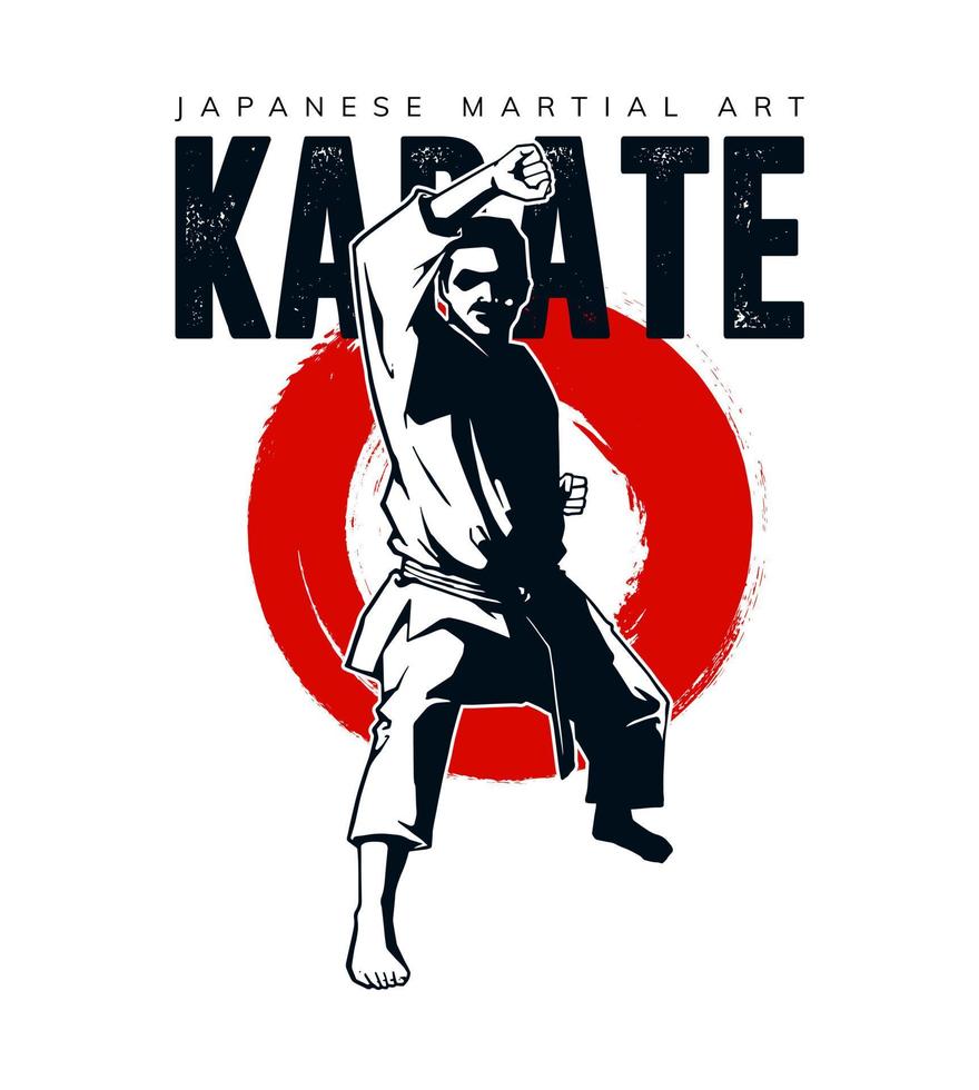 opere d'arte di sport di karate vettore