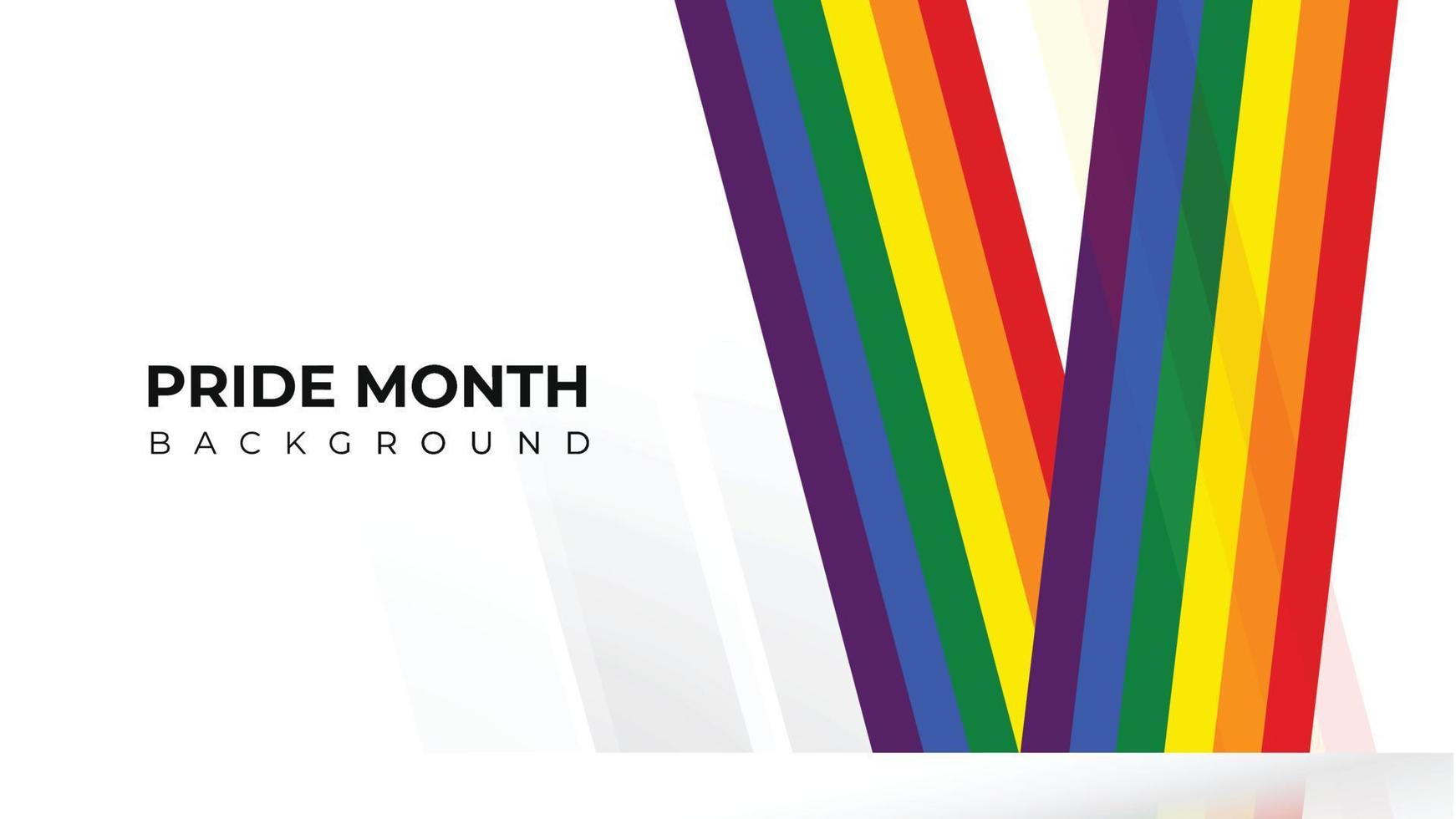 banner del mese dell'orgoglio, sfondo del mese dell'orgoglio sul concetto arcobaleno colorato del mese dell'orgoglio lgbt vettore