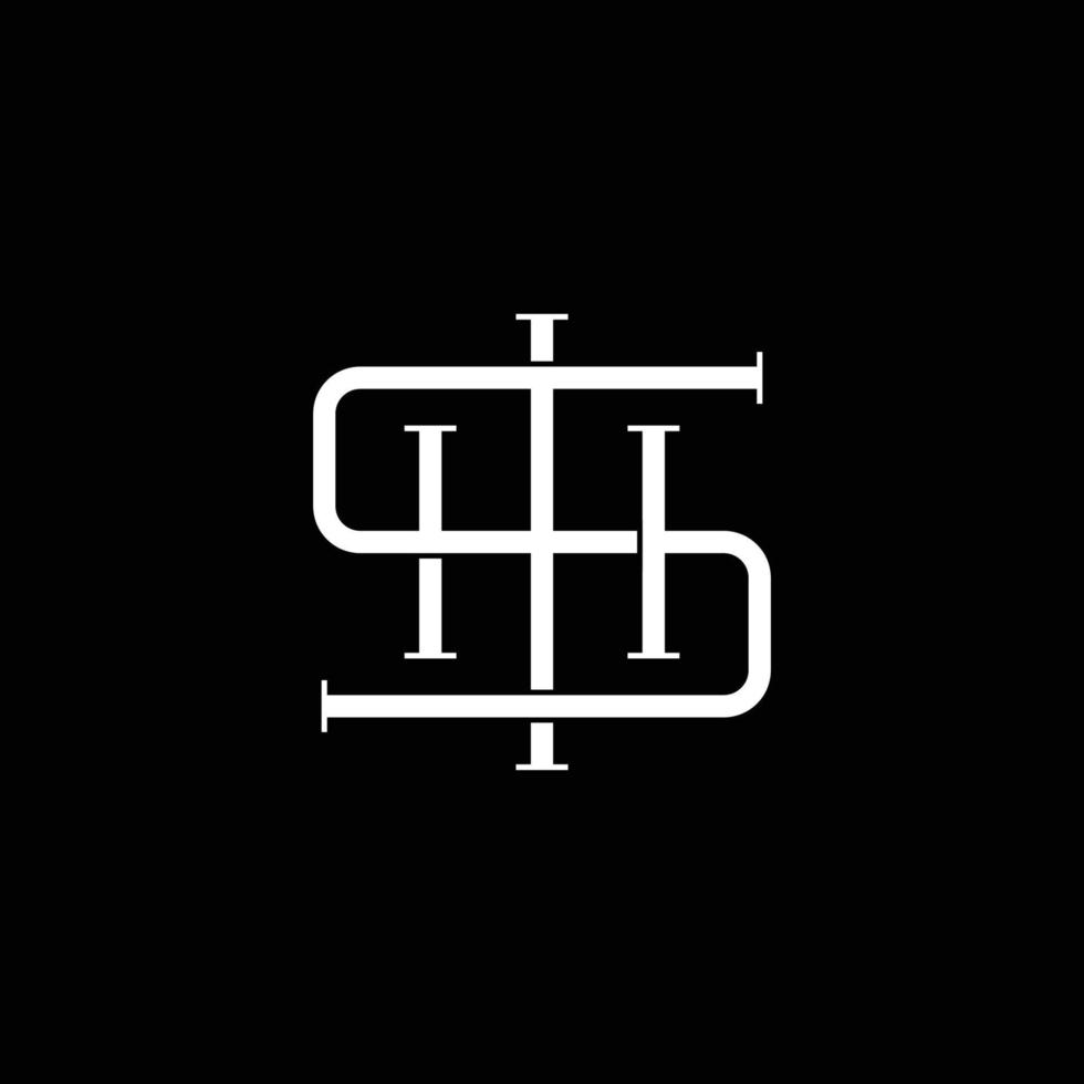 lettera shi shi logo icona design vettore