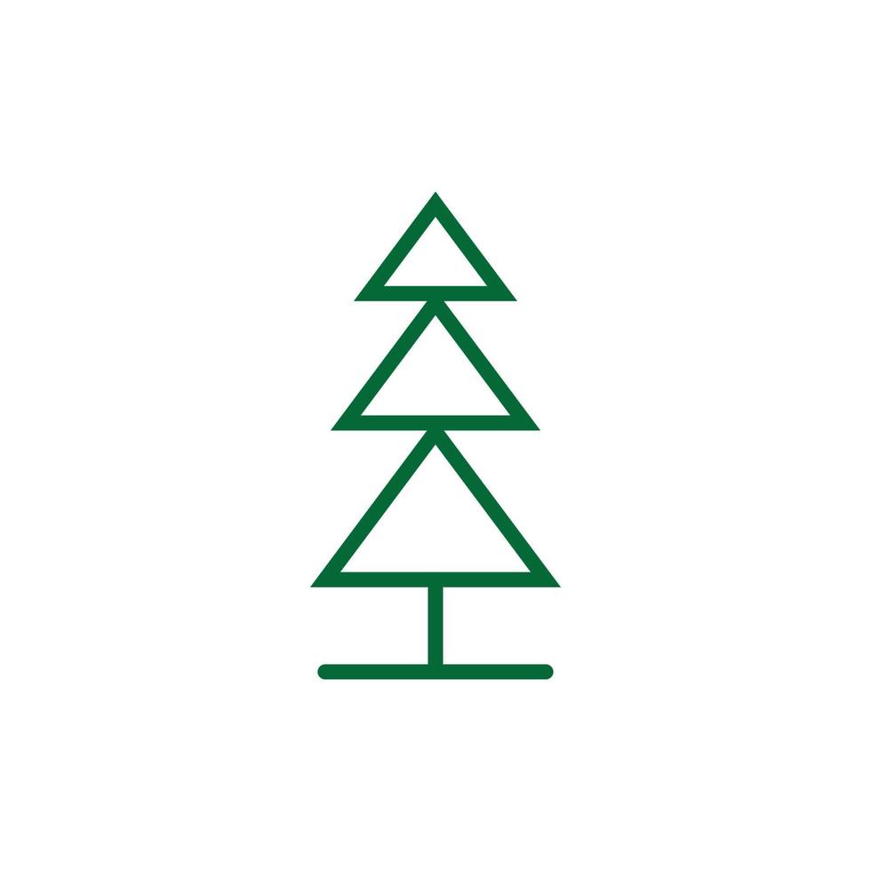 icona della linea vettoriale dell'albero. segno di vettore di simbolo dell'albero