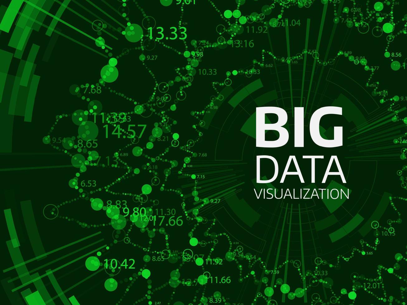 visualizzazione di big data. sfondo vettoriale futuristico.