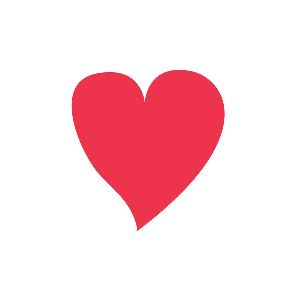 icona di amore. cuore rosso isolato su bianco vettore