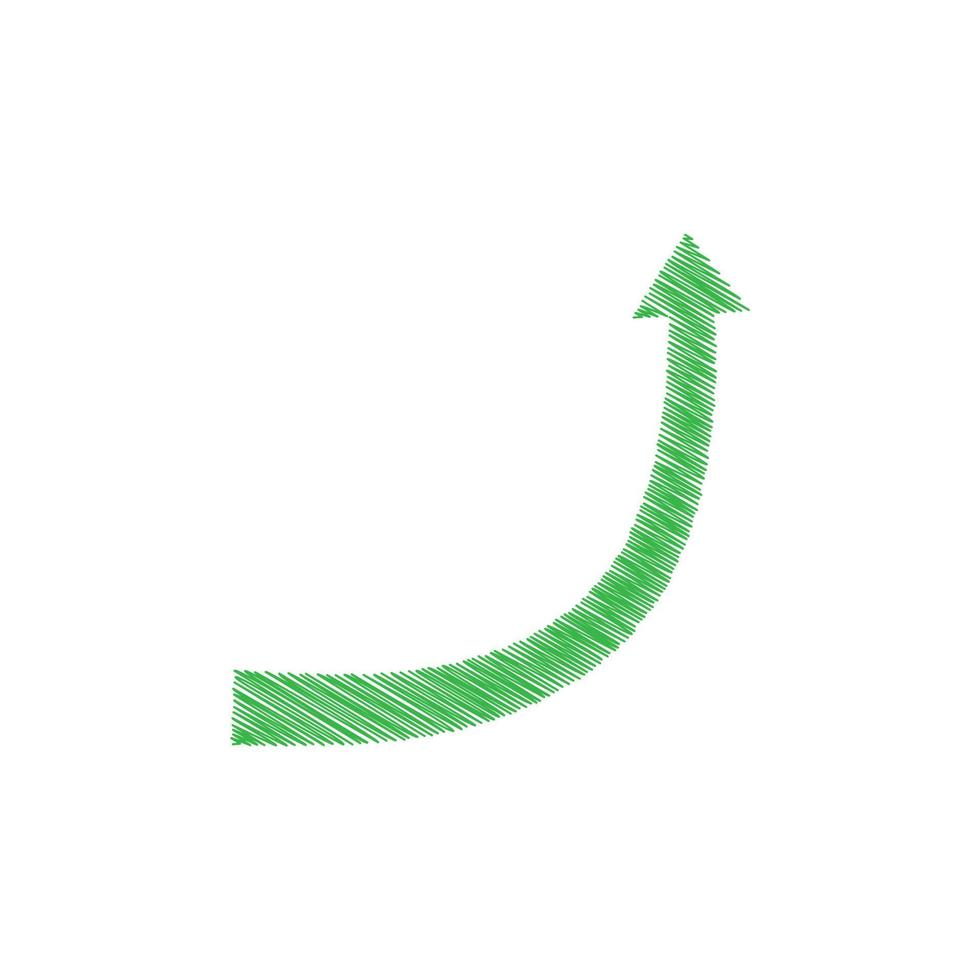 freccia verde vettoriale. icona delle frecce verdi. icona vettore freccia verde.