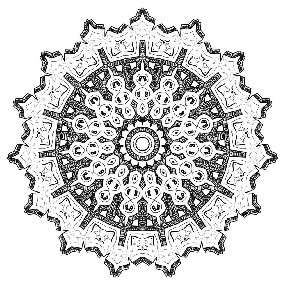 mandala modello orientale elementi rotondi vettore